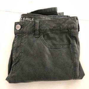 American Eagle Jeggings, Olive Super Stretch
